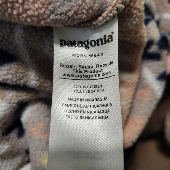 Patagonia Synchilla Snap-T Pullover Bandicoot Marrow Print Women's Size X-Small - Picture 8 of 8